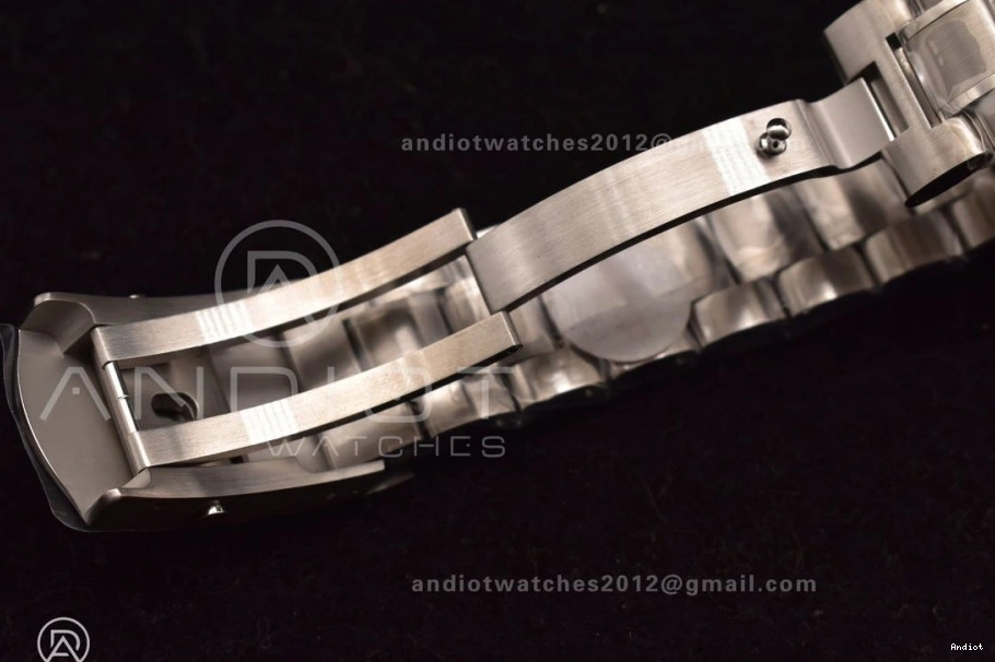 OMF on Manual Sapphire SS Transparent Winding Black with SS MoonWatch Movement Dial Chrono Speedmaster Bracelet Back Crystal 0401